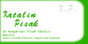 katalin pisak business card